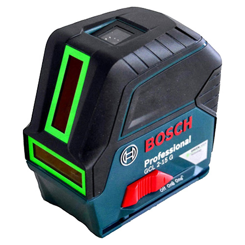 NIVEL LASER HOR./VERT. C/PLOMADA 15m C/LUZ VERDE Y ACCESORIOS P/MONTAJE (BOI-1066-J00)