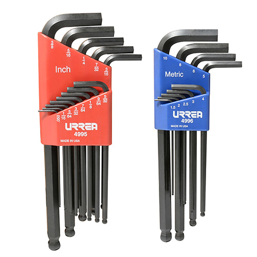 [URR-49822] JUEGO DE 22 LLAVES HEXAGONALES L COMBINADO PUNTA DE BOLA 2 RACKS