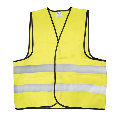 CHALECO DE SEGURIDAD AMARILLO/VERDE (TELA) C/REFLEJANTES P/DIA Y NOCHE