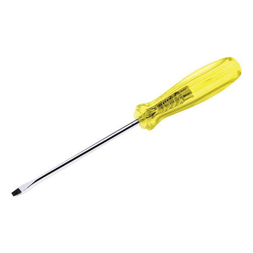 [URR-9604] DESTORNILLADOR AMBAR PUNTA PLANA EN PULGADAS BARRA REDONDA 1/4 X 4