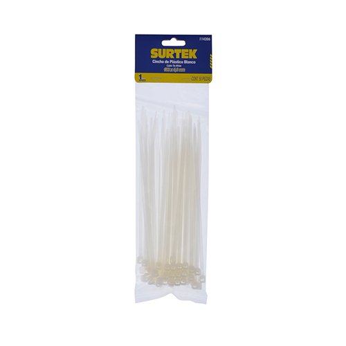 CINCHO DE PLASTICO NATURAL 160 X 4.8mm (50 PZAS.)