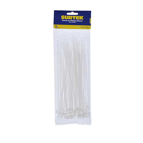 [SUR-114204] CINCHO DE PLASTICO NATURAL 150 X 3.6mm (50 PZAS.)