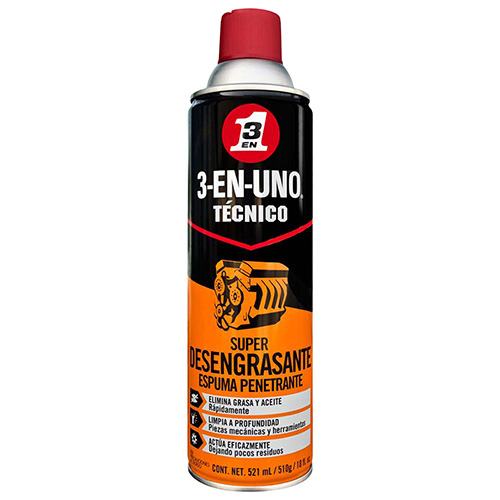 [3E1-31TDE] ESPUMA DESENGRASANTE PARA GRASA Y ACEITE EN AEROSOL 521 ml