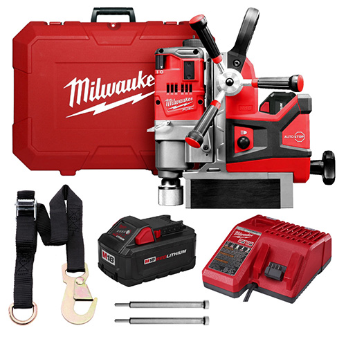 TALADRO MAGNETICO INALAMBRICO 1 1/2 PULG. C/2 BAT. 5 AMP CARGADOR Y ESTUCHE