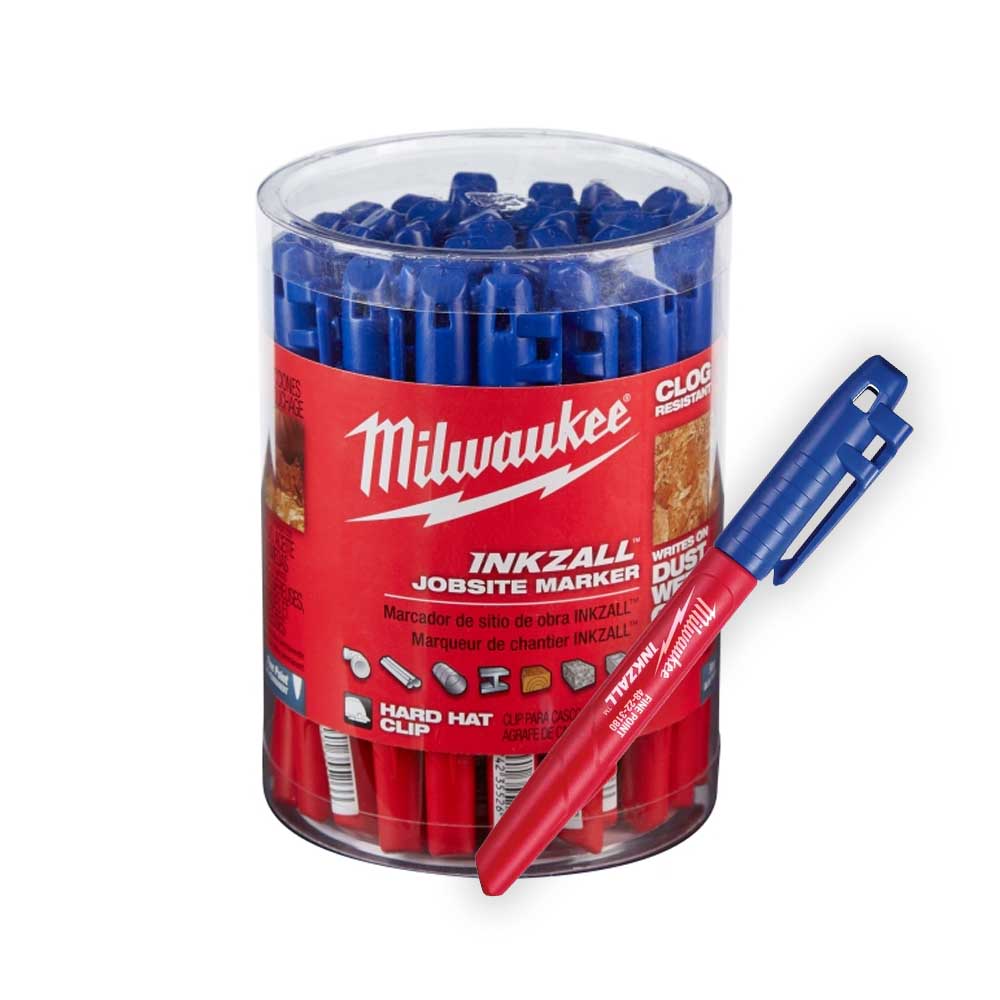 [MIA-48-22-3180] MARCADOR INDUSTRIAL PUNTO FINO COLOR AZUL INKZALL® (PAQ. MASTER DE 36 PZAS)