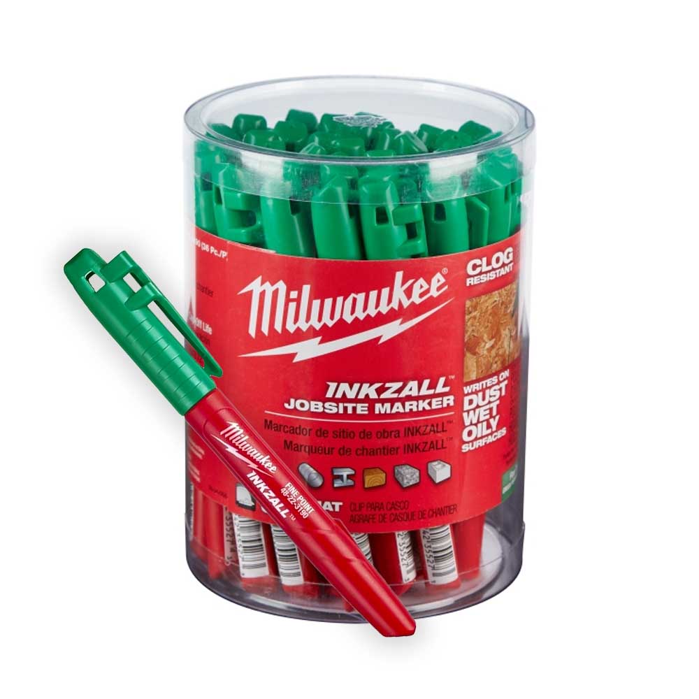 [MIA-48-22-3190] MARCADOR INDUSTRIAL PUNTO FINO COLOR VERDE INKZALL