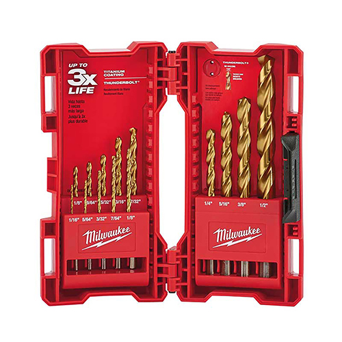 JUEGO DE BROCAS THUNDERBOLT TITANIUM 14 PIEZAS