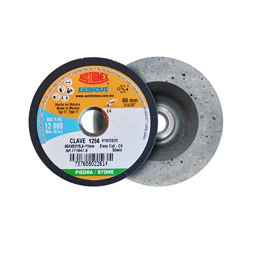 [AUS-1256] PIEDRA COPA SHELLAC 3 5/32 X 1-3/4 X 5/8 (BD) GRANO C4 280 EASY CUT