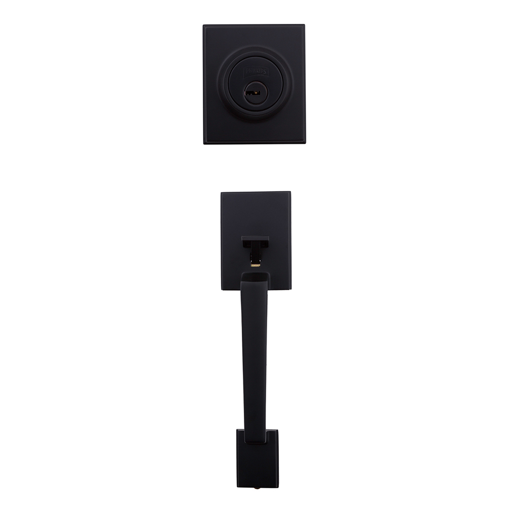 [PHI-MX6990] CERRADURA P/PUERTA PRINCIPAL MODELO NAPOLES COLOR NEGRO PERILLA LLAVE-LLAVE
