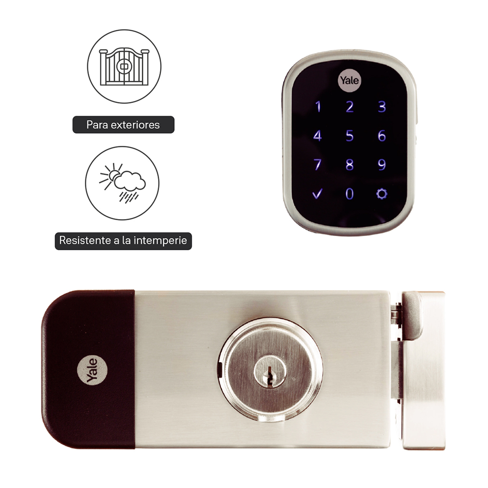 [YAL-MX89997] CERRADURA DIGITAL XTR 2.0 YXR226 ACABADO NIQUEL SATINADO PARA INTERIORES/EXTERIORES CERROJO REAL IVING