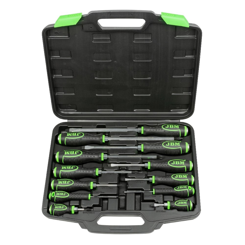 JUEGO DE DESARMADORES DE GOLPE C/PUNTA IMANTADA 12 PZAS C/ESTUCHE