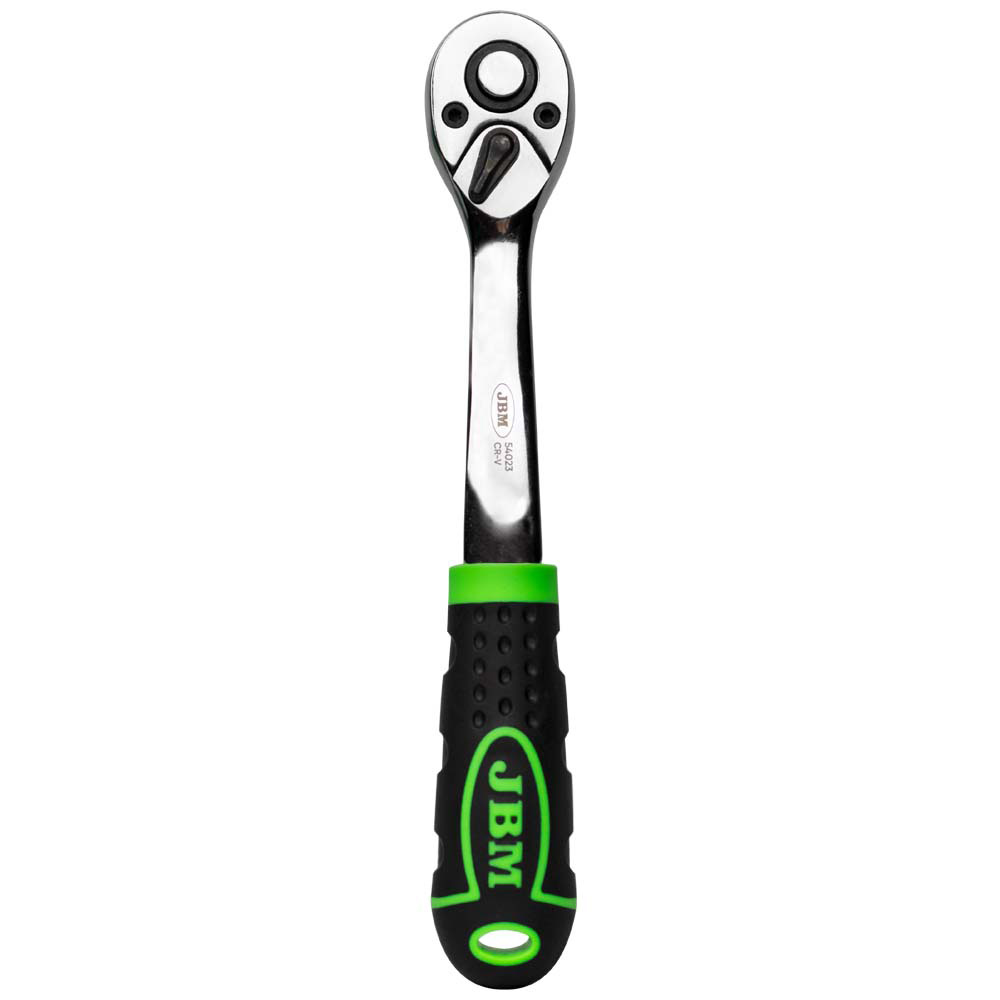 [JBM-54023] MATRACA REVERSIBLE DE 3/8 C/72 DIENTES 200 MM CROMADA