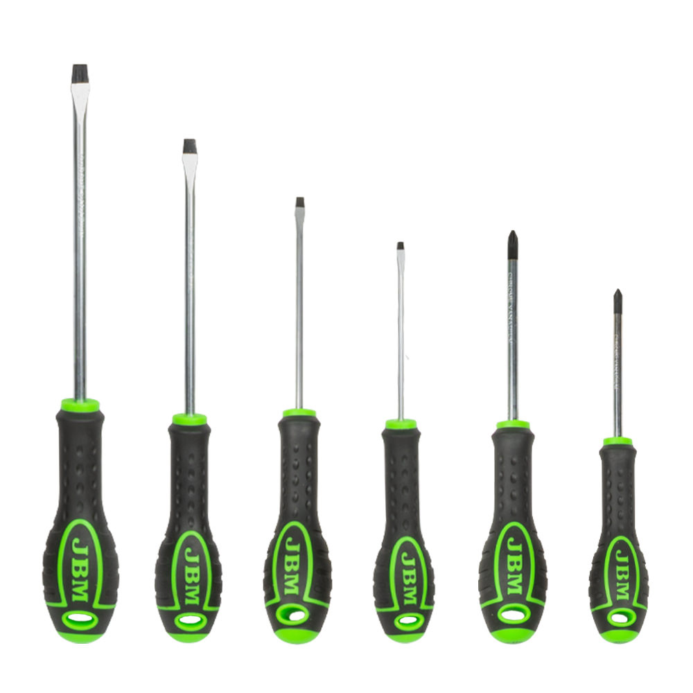 [JBM-54070] JUEGO DE 6 DESARMADORES (2 PHILLIPS Y 4 PLANOS)