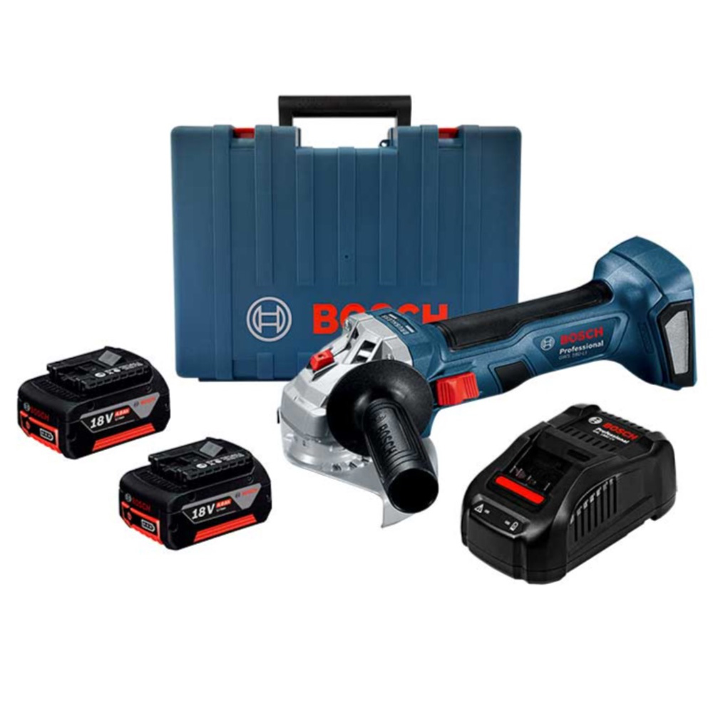 [BOI-06019H90G2] COMBO MINIESMERILADORA INALAMBRICA 4-1/2 DE 18 V BRUSSLESS C/2 BATERIAS DE 4 AMP Y CARGADOR