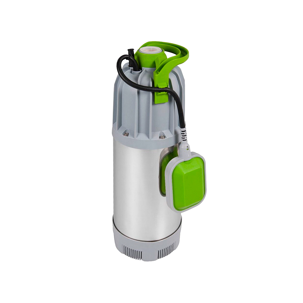 BOMBA SUMERGIBLE DE ACERO INOXIDABLE DE 1 HP P/CISTERNA/ALJIBE 120 V C/FLOTADOR EMB. DE COBRE ALT. MAX DE 30 MTS