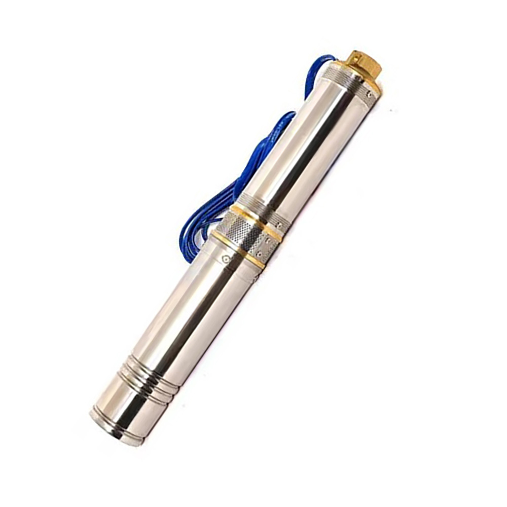 BOMBA SUMERGIBLE TIPO BALA DE 3/4 HP P/CIST/ALJIBE/POZO PROF. 120 V C/CAPACITOR INTERNO EMB. DE COBRE ALT. MAX DE 20 A 70 MTS DE ACUERDO AL CAUDAL