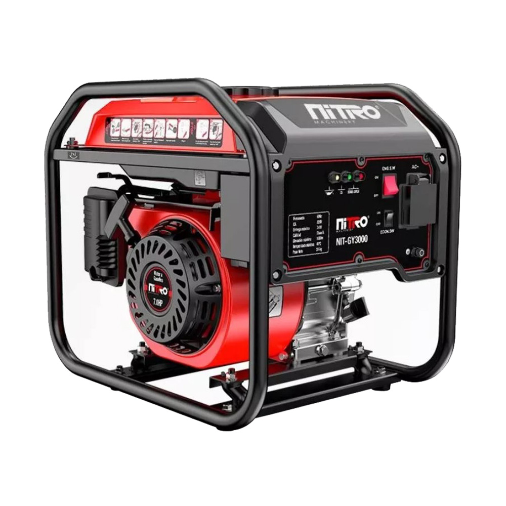 [NIT-GY3000] GENERADOR INVERTER A GASOLINA DE 3000 WATTS DE 7 HP DE 110 VOLTS 4 TIEMPOS C/ENCENDIDO MANUAL