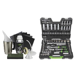 [JBM-BLACKFR-162] COMBO DE KIT DE RESTAURACIÓN DE FAROS 53673 + MALETÍN DE HERRAMIENTAS DE 108 PIEZAS DE 1/2 Y 1/4 54037