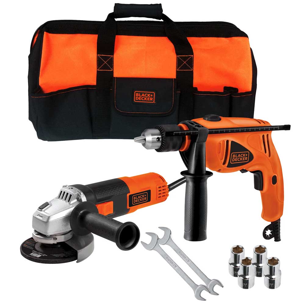 COMBO ROTOMARTILLO DE 1/2 550 W+MINIESMERIL 4 ½ 820 W+MALETA DE LONA+2 LLAVES ESP. 11/16X13/16+4 DADOS 1/2X7/16 C/VALOR DE $195.00