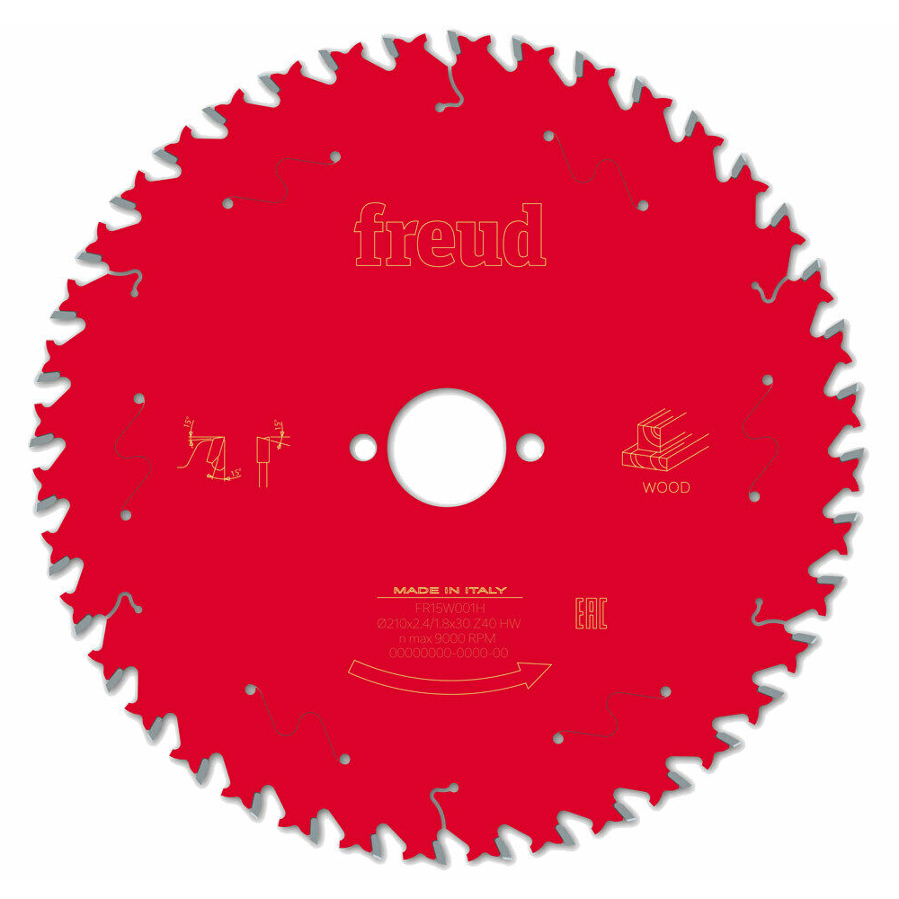 [BOA-F03FS09723] DISCO C/PASTILLAS DE CARBURO FREUD 8 1/4 X 40 DPP X 5/8 P/MADERA (MOD. DIABLO D0840X)