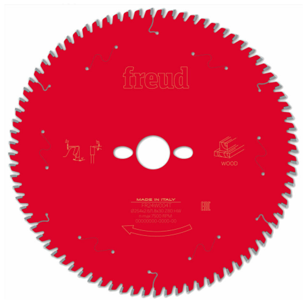 [BOA-F03FS09704] DISCO C/PASTILLAS DE CARBURO FREUD 7-1/4 x 40 D (ATB 16 mm 5/8) P/MADERA, TRIPLAY Y AGLOMERADO