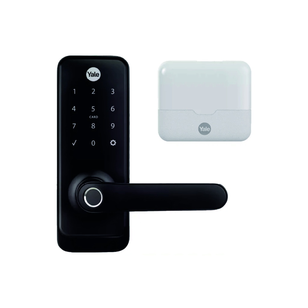 [YAL-MX81865] CERRADURA DIGITAL YMX300 ACABADO COLOR NEGRO PARA INTERIORES/EXTERIORES CON HUB INTEGRADO