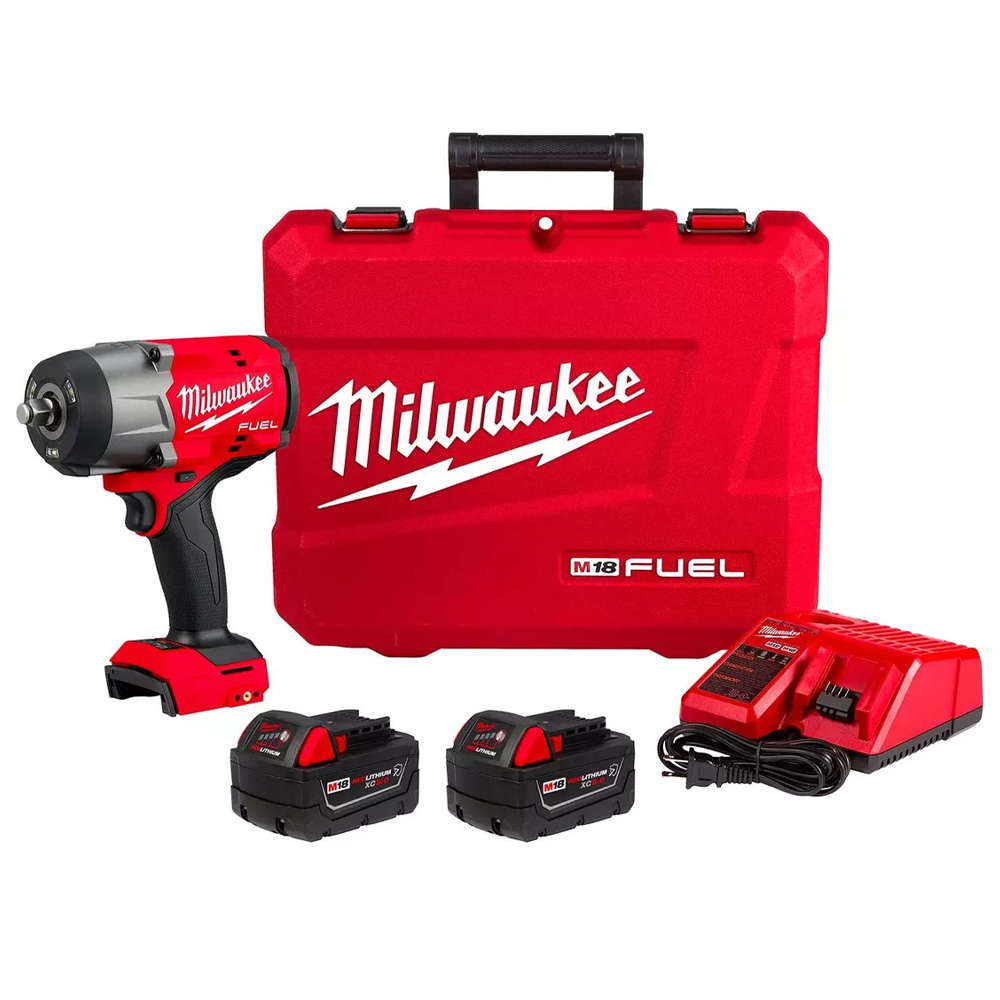 LLAVE DE IMPACTO M18 FUEL 1/2 CON 2 BAT 5 AMP CARGADOR Y ESTUCHE