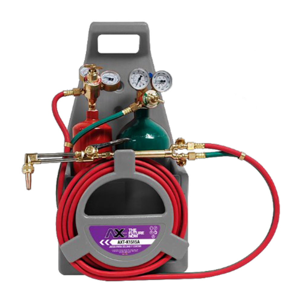 [AXT-K1515A] KIT DE CORTE Y SOLDADURA PORTATIL TIPO VICTOR CON CILINDROS DE OXIGENO Y ACETILENO