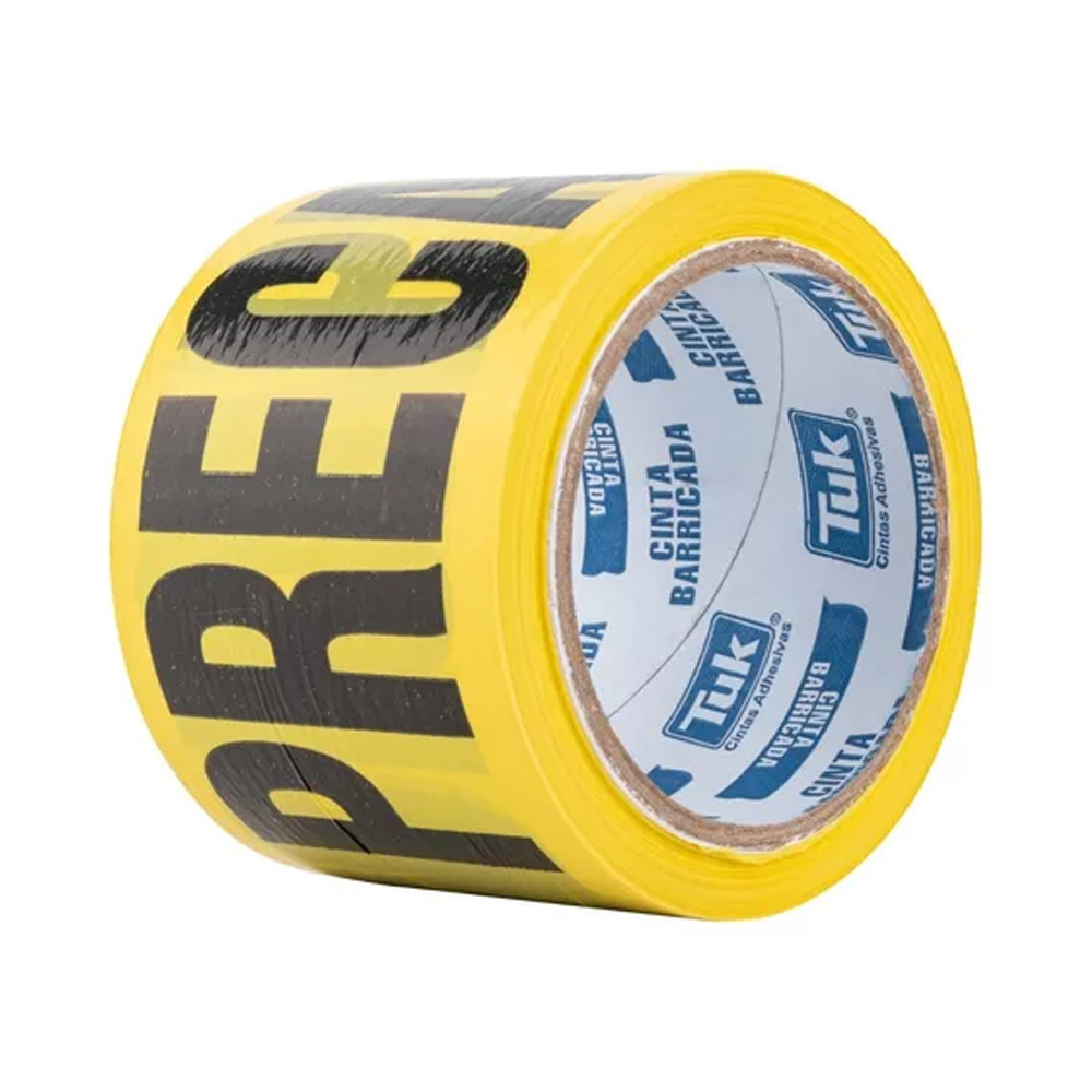 [TUK-352000] CINTA DELIMITADORA PRECAUCION AMARILLA 75 MM X 100 MT (MODELO 520)