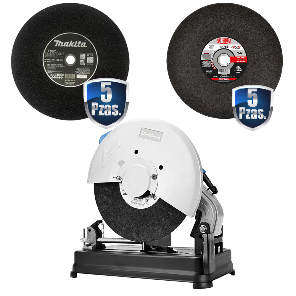 [DCH-DJG04-355S+C01] COMBO CORTADORA DE METALES 14 PULG. 2,200 WATTS + 10 DISCOS DE CORTE DE 14 (5 MAKITA E-10827 Y 5 AUSTROMEX 766)