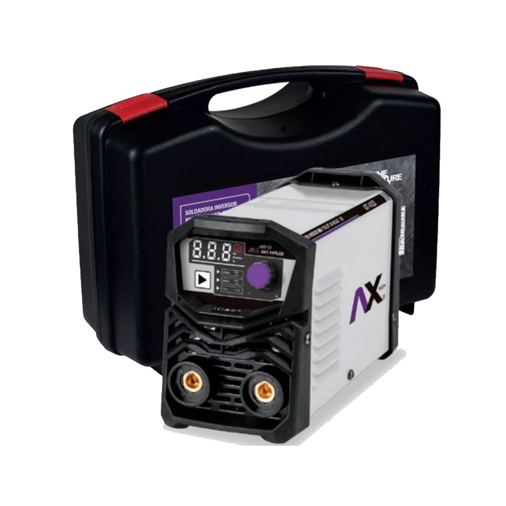 SOLDADORA INVERSORA 140 AMPS P/ELECTRODO DE 3/32 Y 1/8, TIG LIFT BIVOLTAJE C/PANTALLA LED Y ESTUCHE INCLUIDO