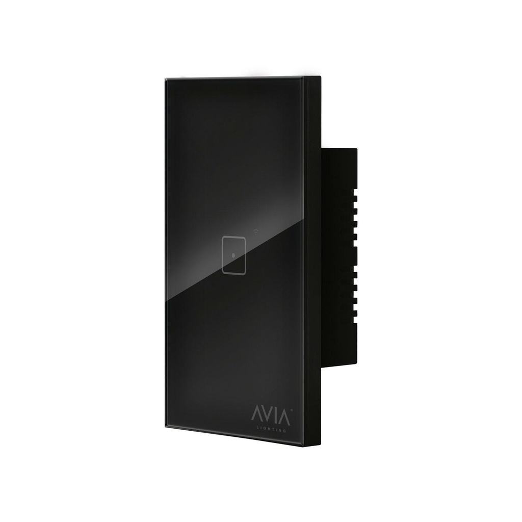 [AXO-SH1201] APAGADOR SMART WIFI DE 1 MODULO SISTEMA TOUCH PLACA DE CRISTAL NEGRO