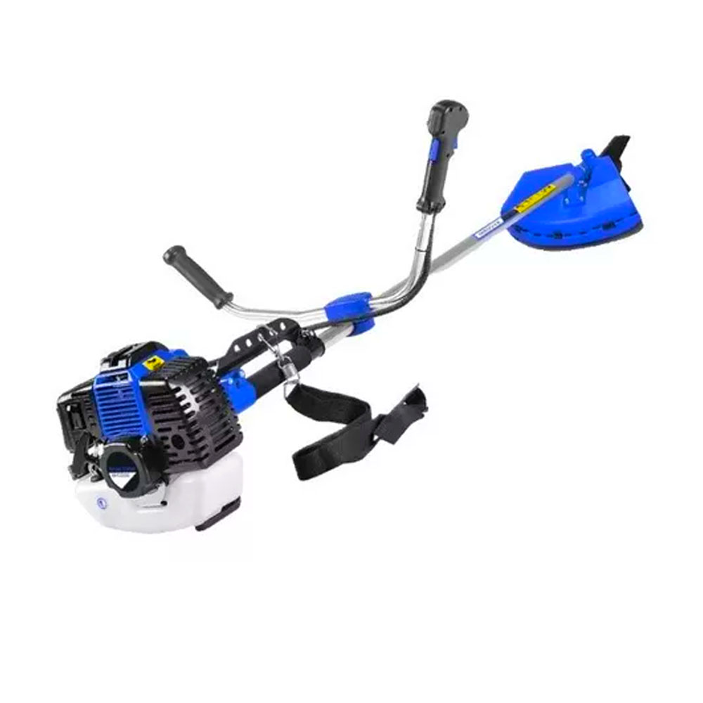 DESBROZADORA A GASOLINA DE 2HP DE 43 CC 1,250W MAN. DE BICICLETA 2 TIEMPOS INC. ARNES, CABEZAL Y CUCHILLA (GRAVA IVA TASA 0%)