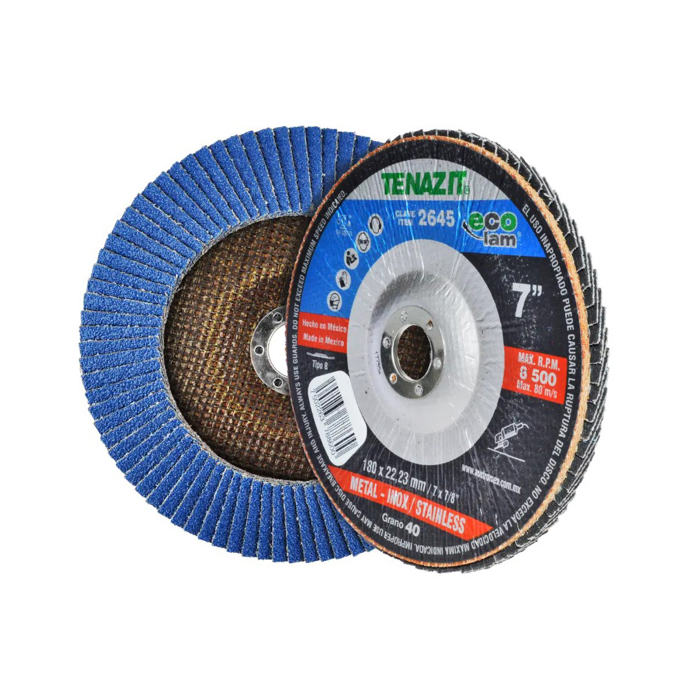 DISCO LAMINADO P/LIJAR DE 7 X 7/8 GRANO 40 LINEA ECOLAM (EL MAS ECONOMICO DE LA LINEA)