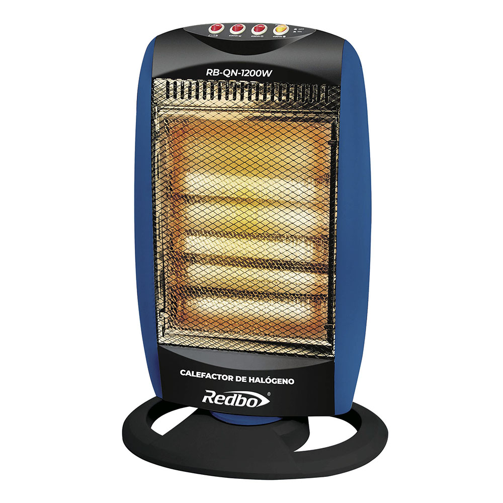 CALEFACTOR DE HALOGENO POTENCIA 1200W 127V-60HZ OSCILACION LAT 3 NIV DE POTENCIA PROTEC VS SOBRECALENTAMIENTO