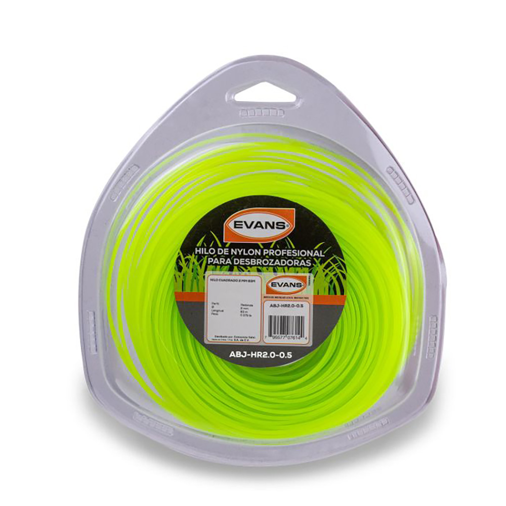[EVA-ABJ-HR2.0-0.5] HILO PARA DESBROZADORA REDONDO 2.0MM 63 MT (BLISTER)