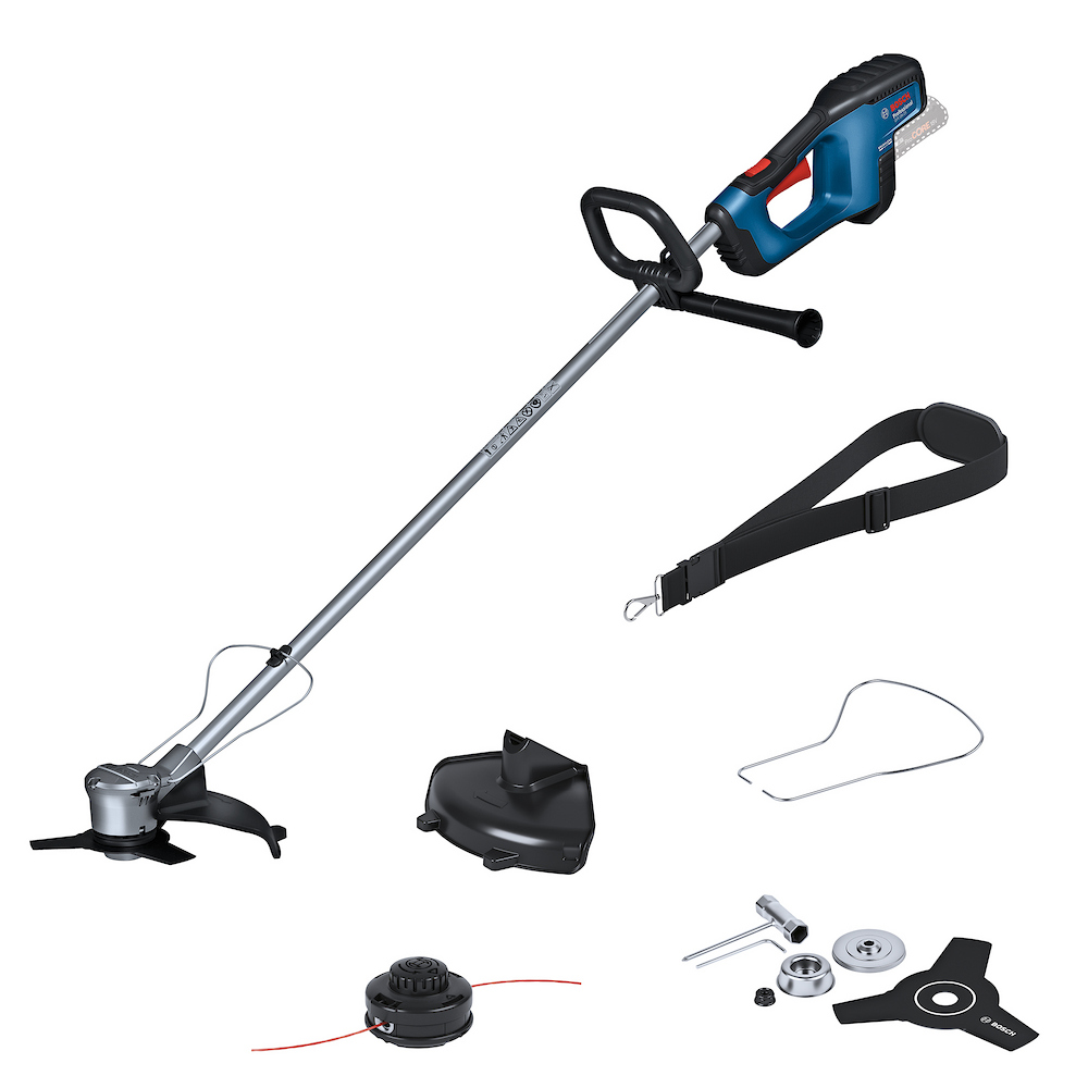 [BOI-06008D1000] DESBROZADORA INALAMBRICA 18V BRUSHLESS CON CUCHILLA 3 PUNTAS Y ACCESORIOS (HERRAMIENTA SOLA) (MOD GFR 18V-23)