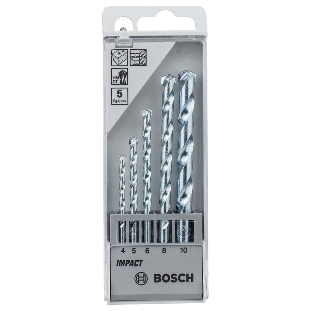 [BOA-2608590090] KIT DE 5 BROCAS PARA CONCRETO CYL DE 4-5-6-8-10MM