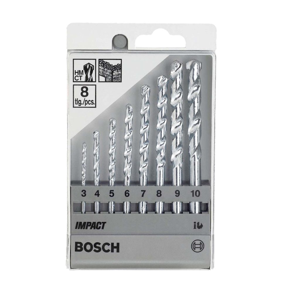 KIT DE 8 BROCAS PARA CONCRETO CYL DE 3-4-5-6-7-8-9-10MM